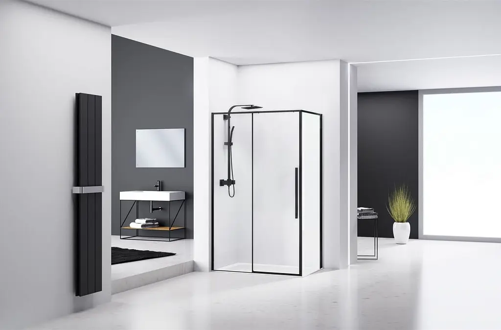 Душова кабіна Rea Solar 90x120 black REA-K6311, Чорний матовий, Універсальна, прозорий - фото 2