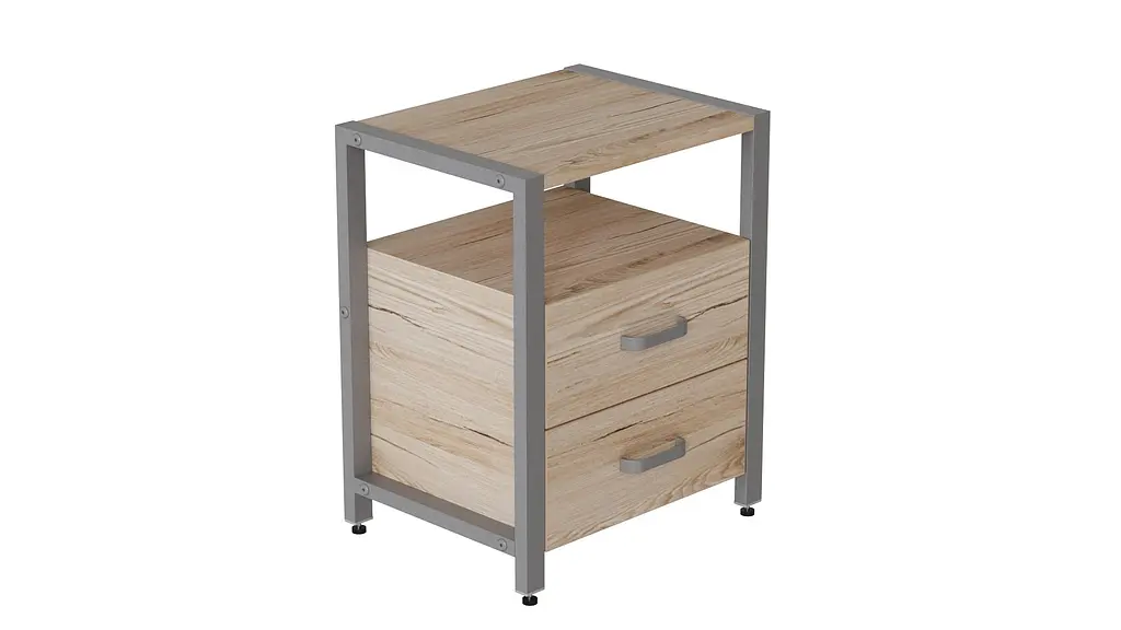 Тумба универсальная Ferrum-decor Вивьен 2/2 50x41x40 серый ДСП Дуб Сан-Марино 16мм (FRD-104167) - фото 4