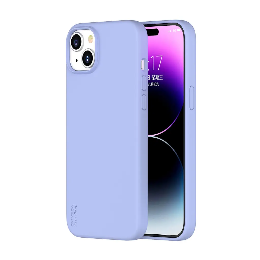 Рідкий силіконовий чохол Vokamo для iPhone 15 Pro Max із магнітом Purple - фото 2