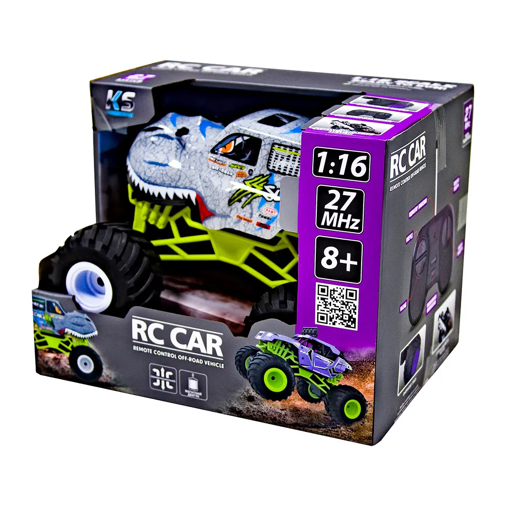 Автомобіль Sulong Toys на р/к Bigfoot Dinosaur 1:16, 27 МГц (SL-360RHGR) - фото 9