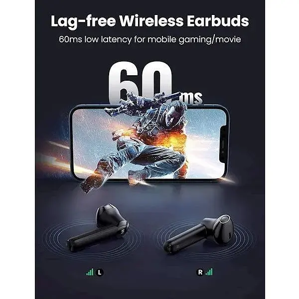 Наушники беспроводные Ugreen HiTune T2 True Wireless Earbuds черные (80653) - фото 6