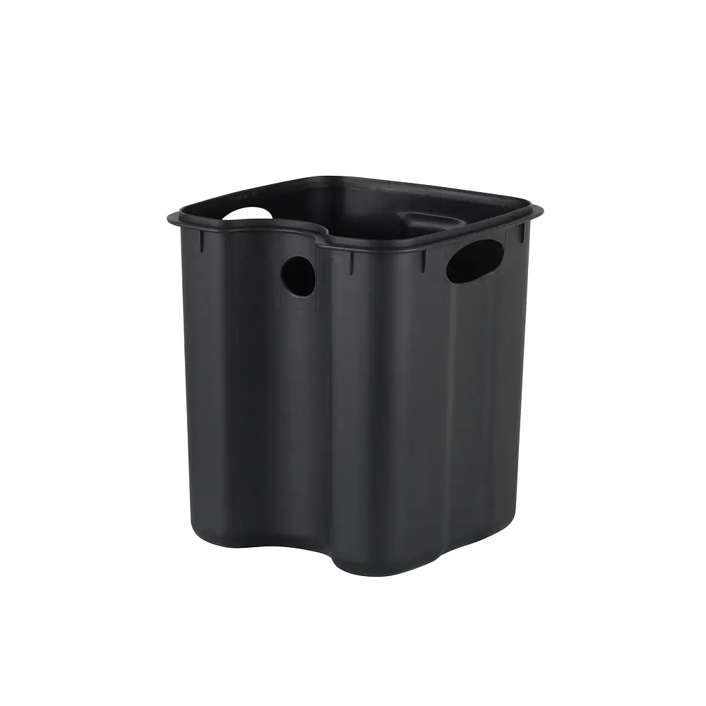 Відро для сміття з плавним закриттям квадратне Zerix Kubix-TC0106 SS Color 6л нержавіюча сталь ZX5889, Нержавіюча сталь - фото 3