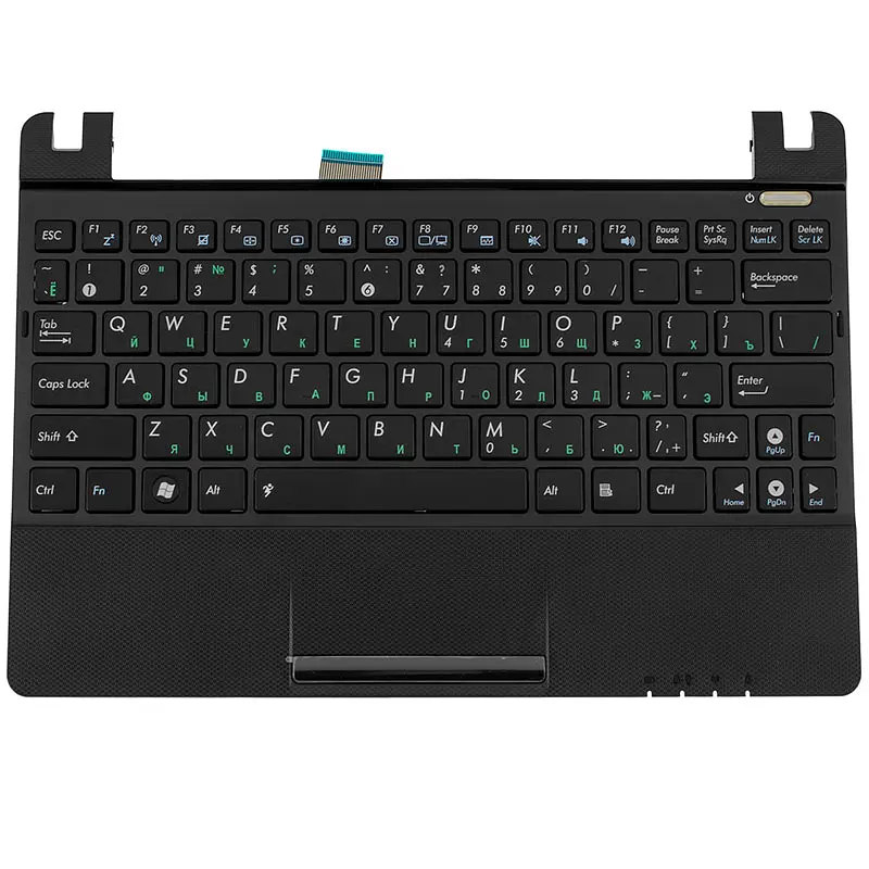 Клавіатура для ноутбука ASUS (EeePC: 1011, 1015, 1016, 1018 Клавіатура+Тачпад+передня панель) rus, black - фото 2