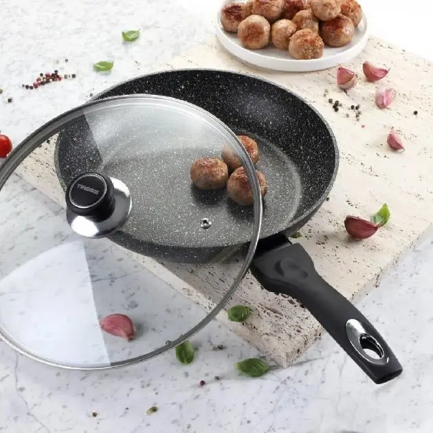 Універсальна сковорода з кришкою Tiross TS1288P 30 см - фото 7