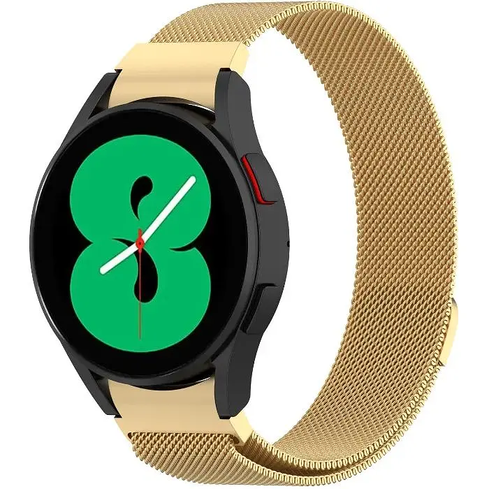 Ремінець DK CDK Ring Milanese Loop Magnetic 20mm для Samsung Galaxy Watch FE (R861) 40mm (013591) (gold) - фото 2
