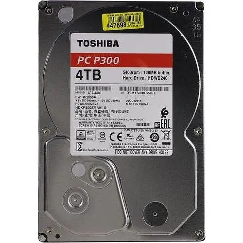 Жесткий диск Toshiba P300 4000 ГБ 3.5" HDWD240UZSVA для ПК внутренний - фото 2