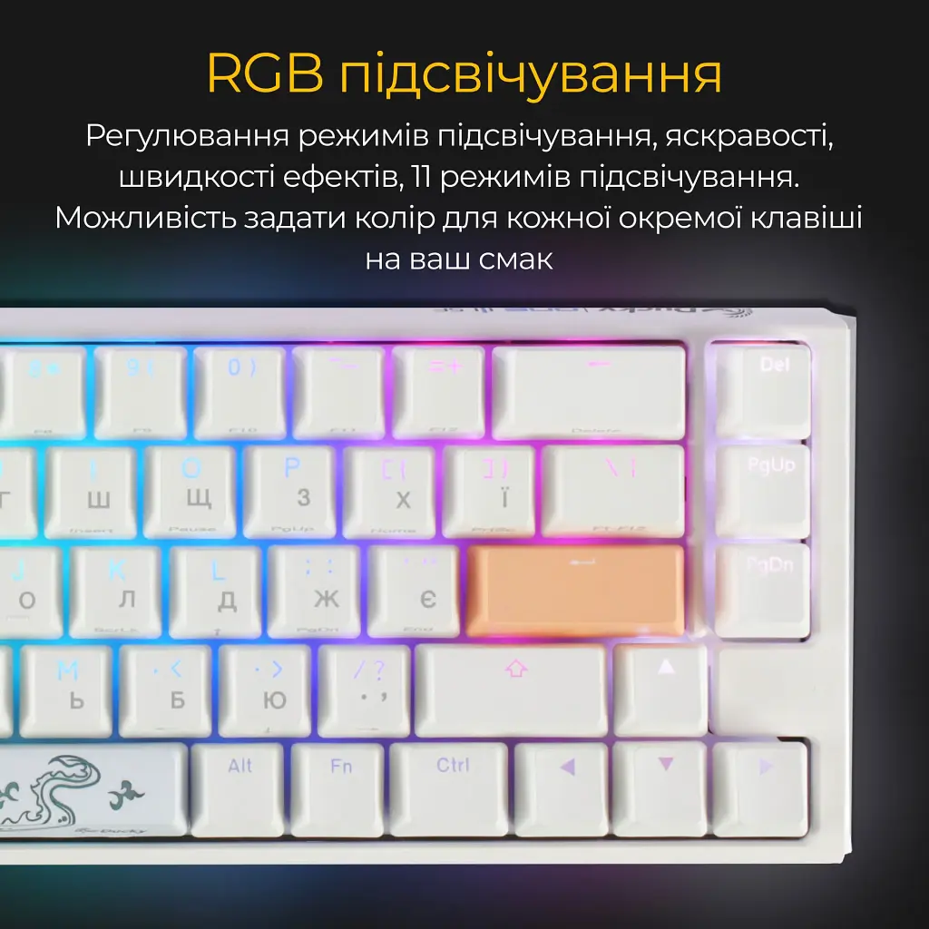 Клавіатура Ducky One 3 SF Cherry MX Brown RGB White (DKON2167ST-BUAPXPWWWSC1) UA [126035] - фото 7