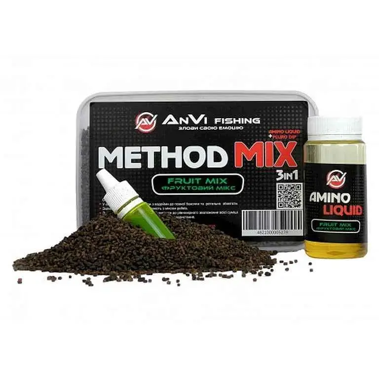 Ліквід ANVI-FISHING Фруктовий Мікс Method Mix ( 3 в1) арт.НФ-00000117
