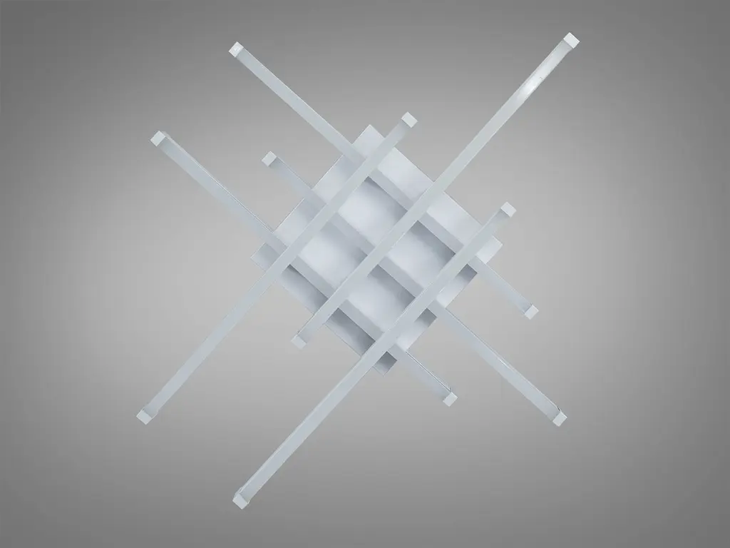 Сучасна геометрична LED люстра Diasha SX810/6WH 70W до 18 м2 біла - фото 4