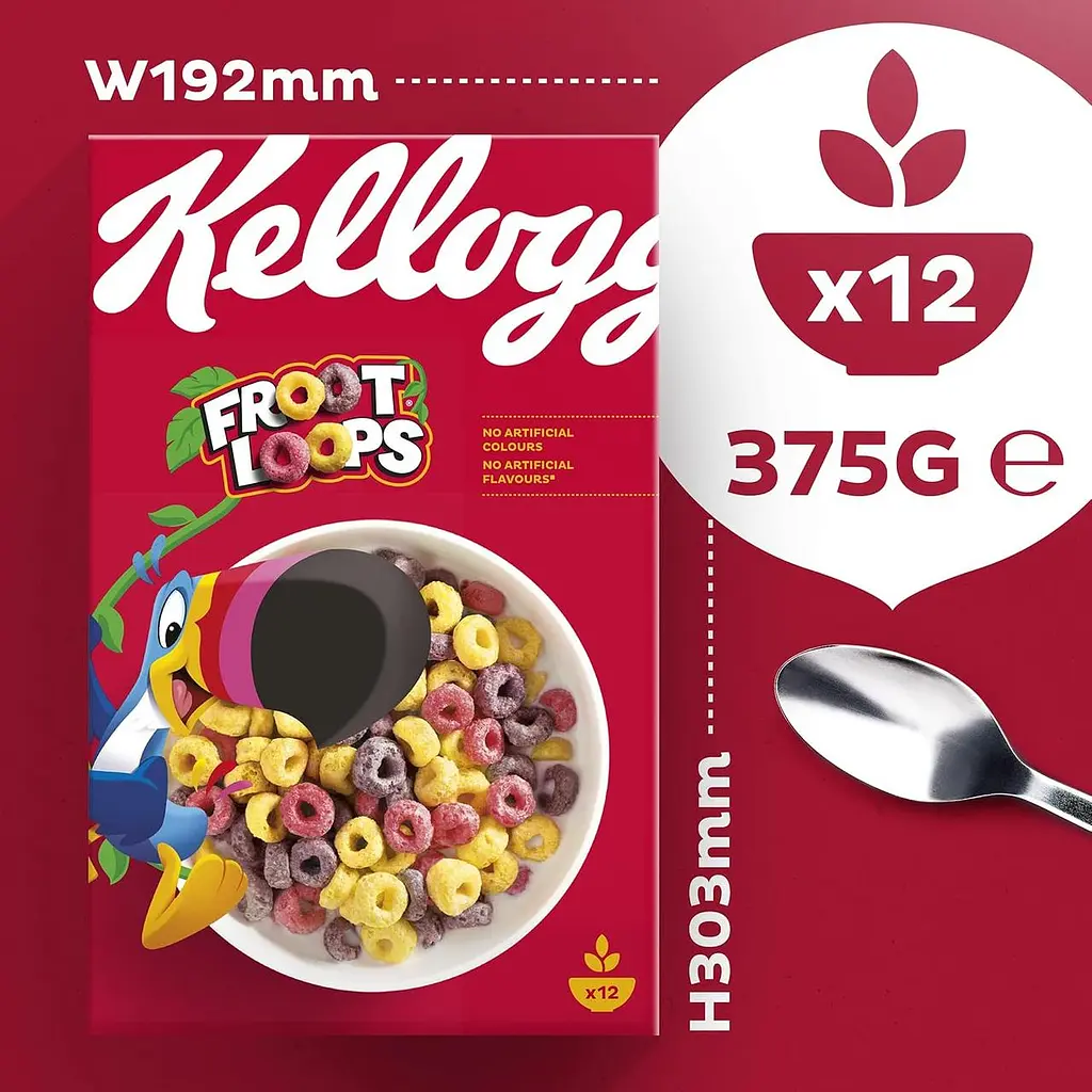 Сухий сніданок Kellogg's Froot Loops фруктові кільця 375 г - фото 4