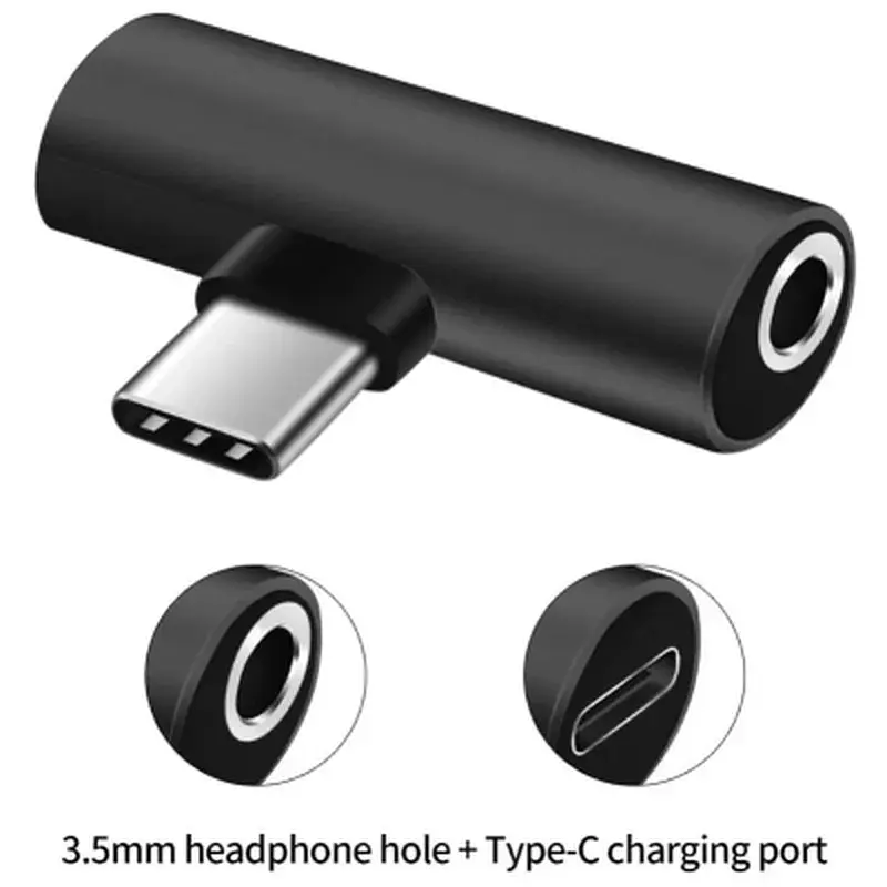Перехідник USB-C M to USB-C F + 3.5mm F black XoKo (AC-205-BK) - фото 3