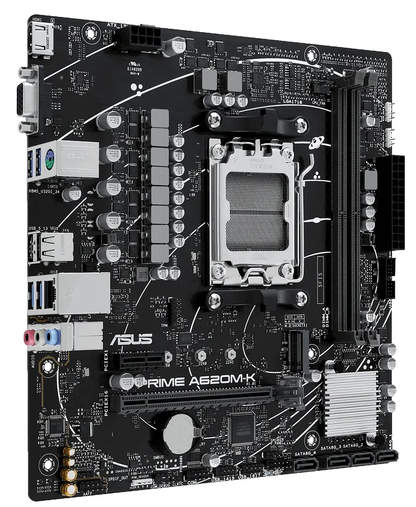 Материнская плата Asus Prime A620M-K Socket AM5 - фото 3