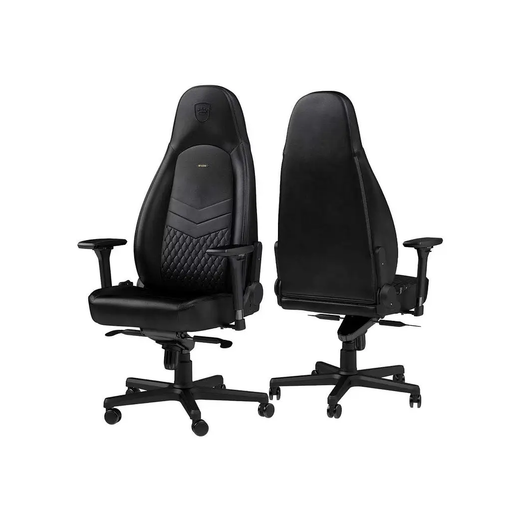 Геймерське крісло Noblechairs ICON Real Leather Black - фото 5