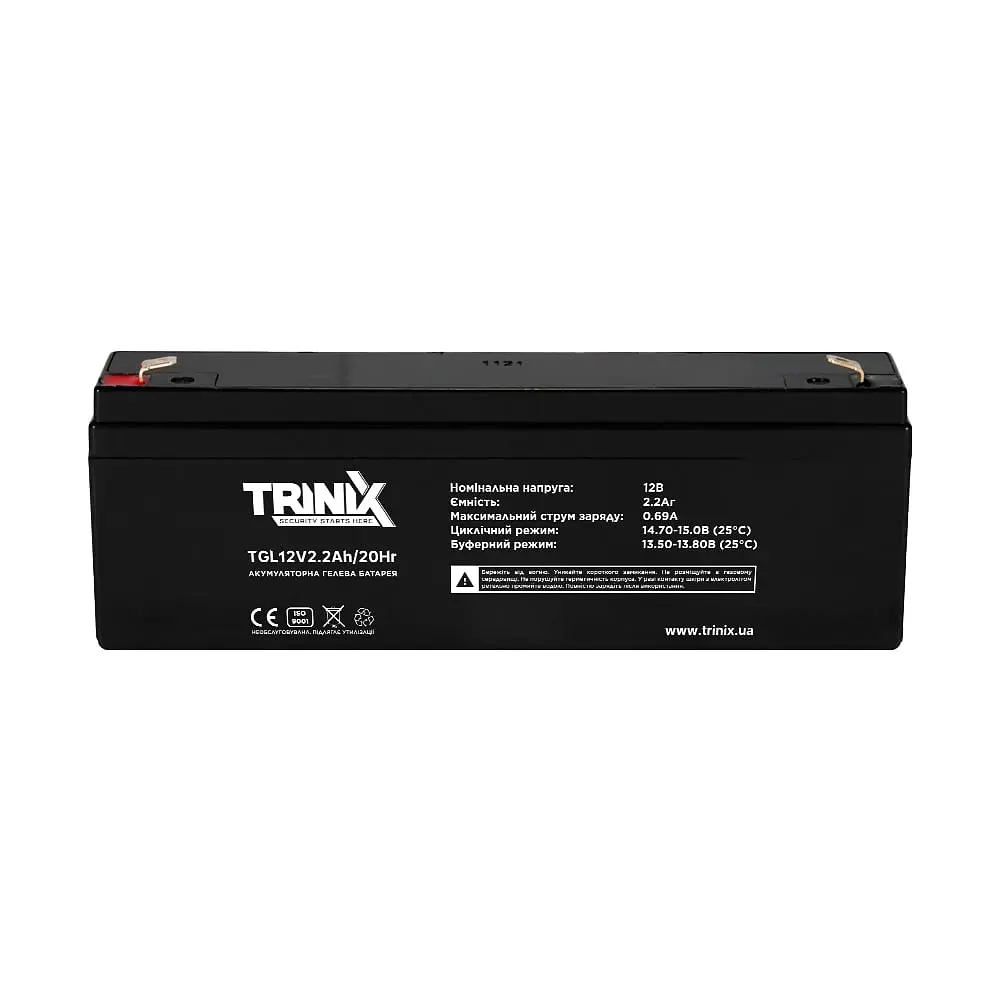 Аккумуляторная батарея гелевая 12В 2.2Ач Trinix TGL12V2.2Ah/20Hr GEL (44-00061) - фото 2