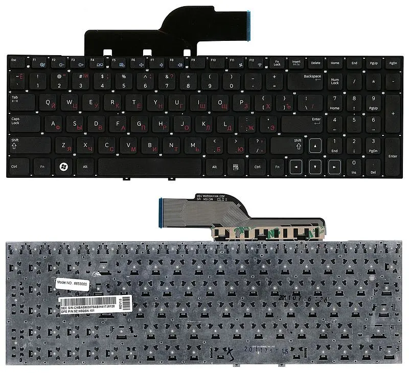 Клавіатура для ноутбука Samsung (300E5A, 300V5A, 305V5A, 305E5) Black, (No Frame) - фото 3