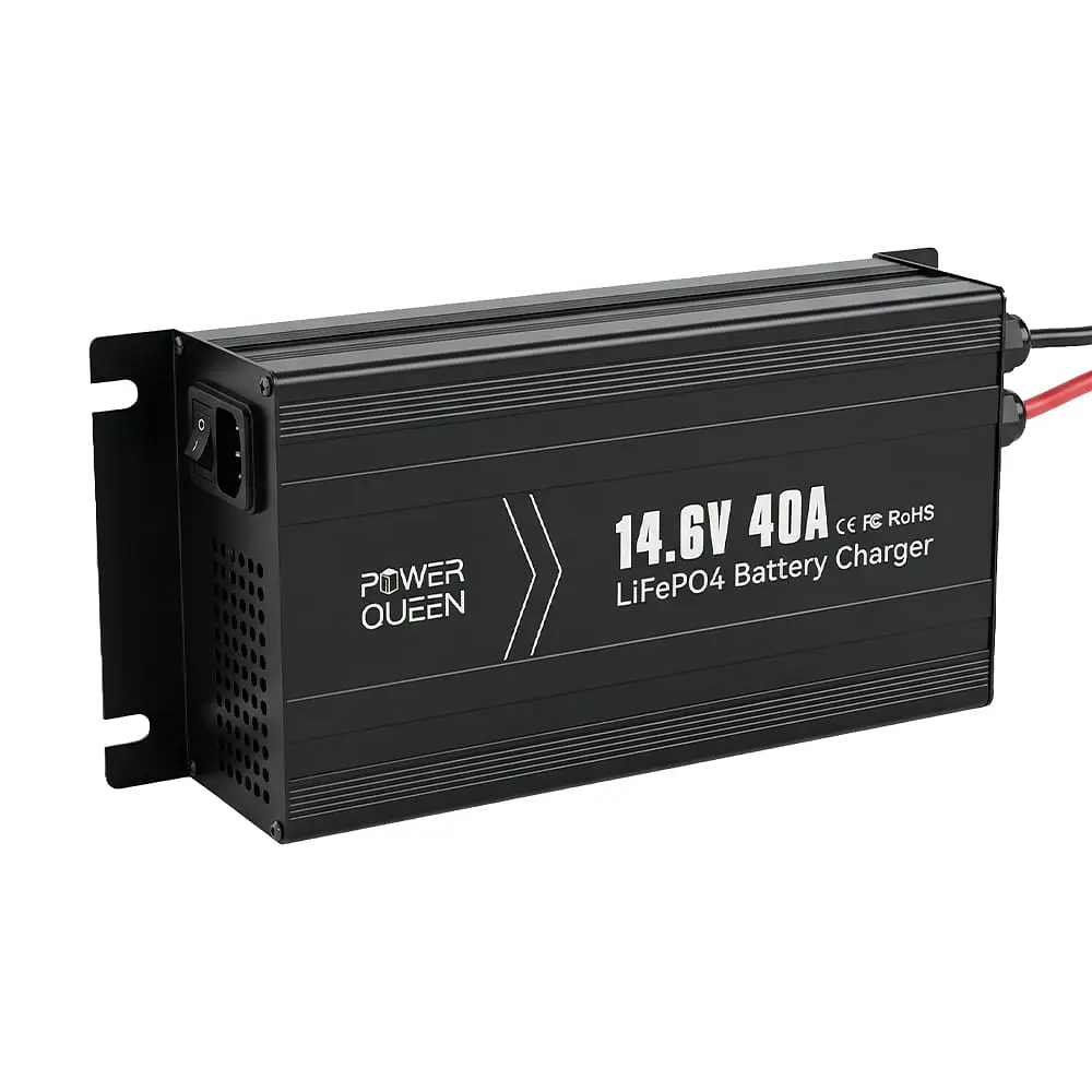Зарядний пристрій для акумуляторних батарей LiFePO4 14.6V/40A Power Queen P12V40A-BCHA-Y (44-00529) - фото 5