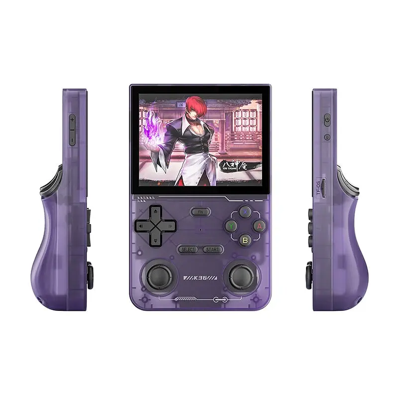 Портативная игровая консоль Kinhank K36 (R36S) Handheld 64GB (фиолетовая) + 16000 видеоигр - фото 4