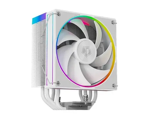 Кулер для процесора ID-Cooling FROZN A410 ARGB White, 120 мм, 4 теплових трубок, алюміній/мідь, 500±200 ~ 2000±10% RPM, 29.85dB(A) Max, Intel: 1851, 1700, 1200, 115x, AMD: AM4/AM5, 152х75х120 мм, 4-pin PWM, ARGB, до 220 Вт - фото 4