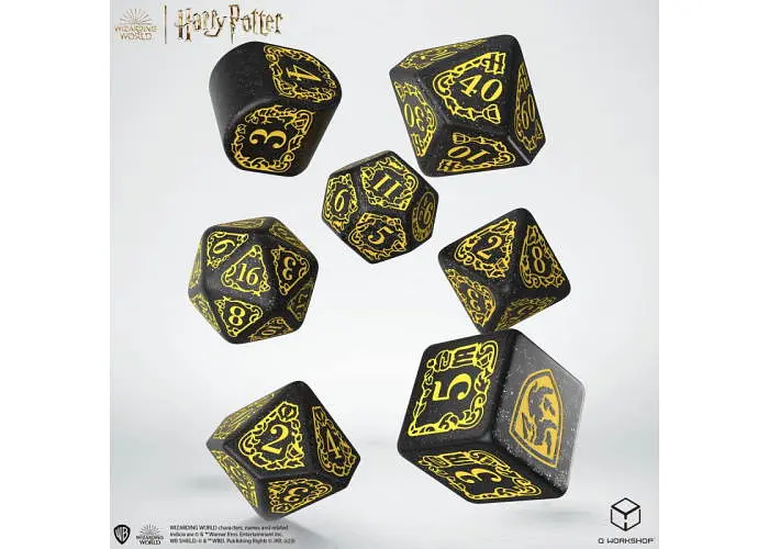 Набор кубиков Harry Potter. Hufflepuff Modern Dice Set - Black , 7 шт. (190142/2023/4/A) - фото 2