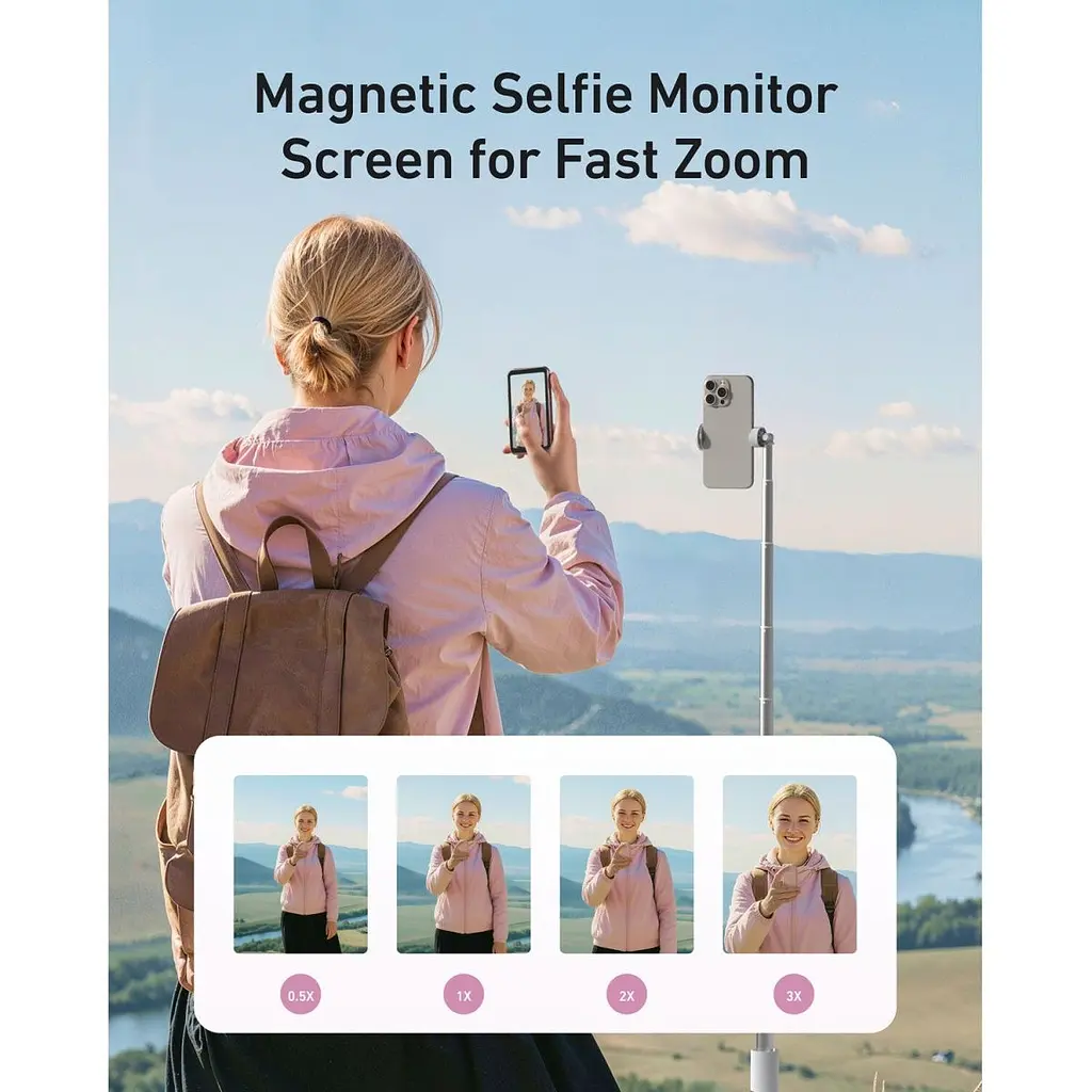 Селфі-монітор Telesin Magnetic Screen Pink (P5-RMT-07) [170356] - фото 9