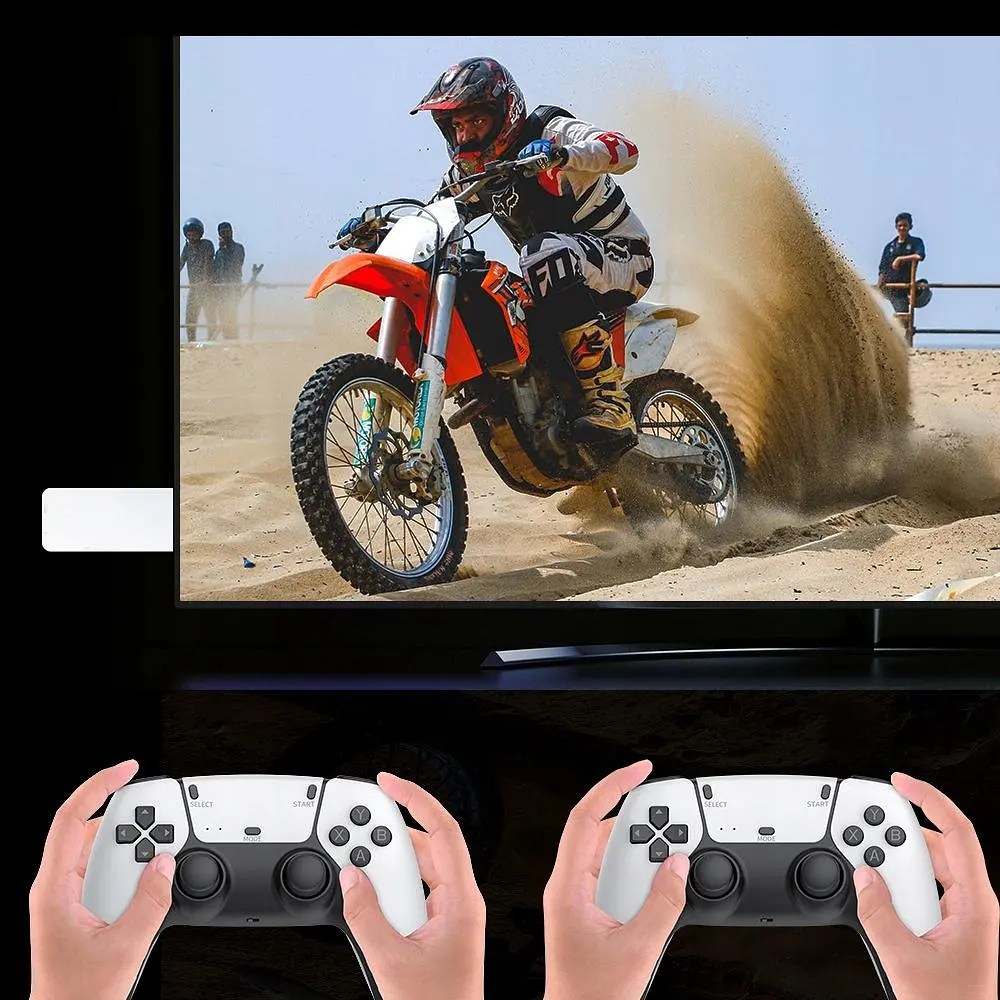 Ігрова консоль стик приставка до телевізора 64Gb 20000+ ігор Pro 4K Game Stick 3D HD з двома бездротовими джойстиками UKC M15 Plus - фото 6