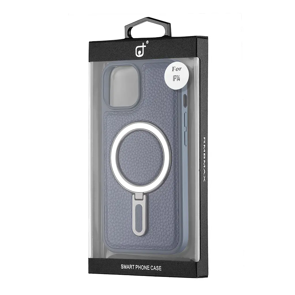Чохол Jinduka Leather Ringo iPhone 14 Blue - фото 2