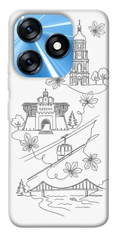 TPU чохол Demsky Kyiv spirit для TECNO Spark 10 Pro