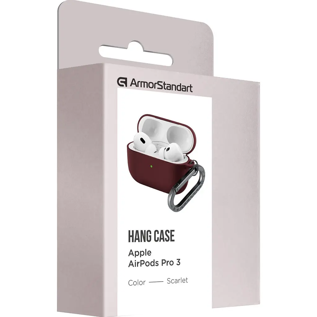 Чохол ArmorStandart Hang Case для Apple AirPods Pro 3 Scarlet [ARM88283] [149506] - фото 3