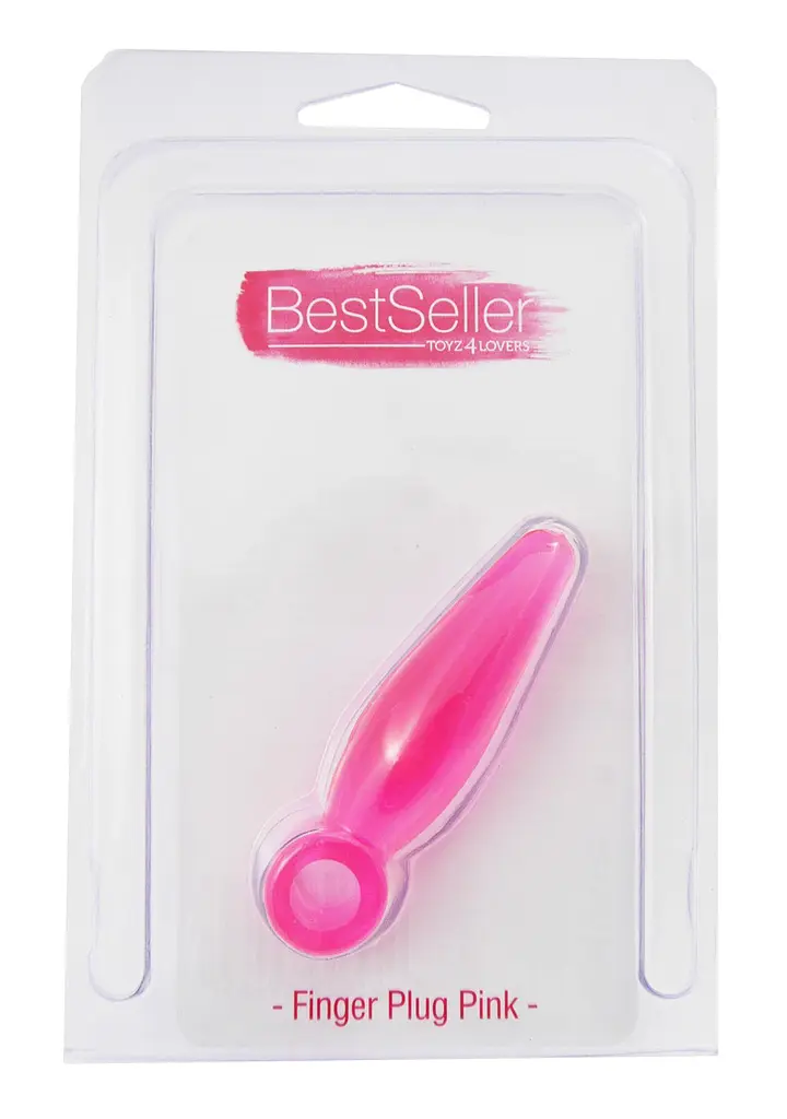 Анальна пробка Toyz4lovers Jammy Jelly Anal Finger Plug, 7,2 см (рожевий) - фото 2