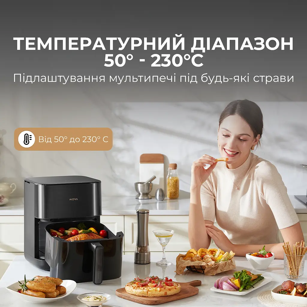 Мультипечь MOVA AeroChef FD10 Pro Black - фото 11