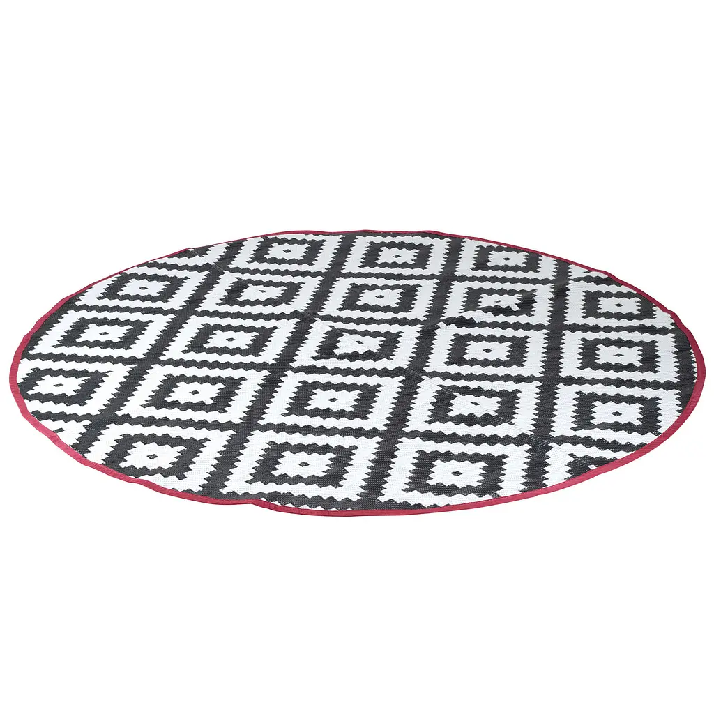 Килимок для пікніка Bo-Camp Falconwood Round Black/White (4271100), Чорний - фото 2