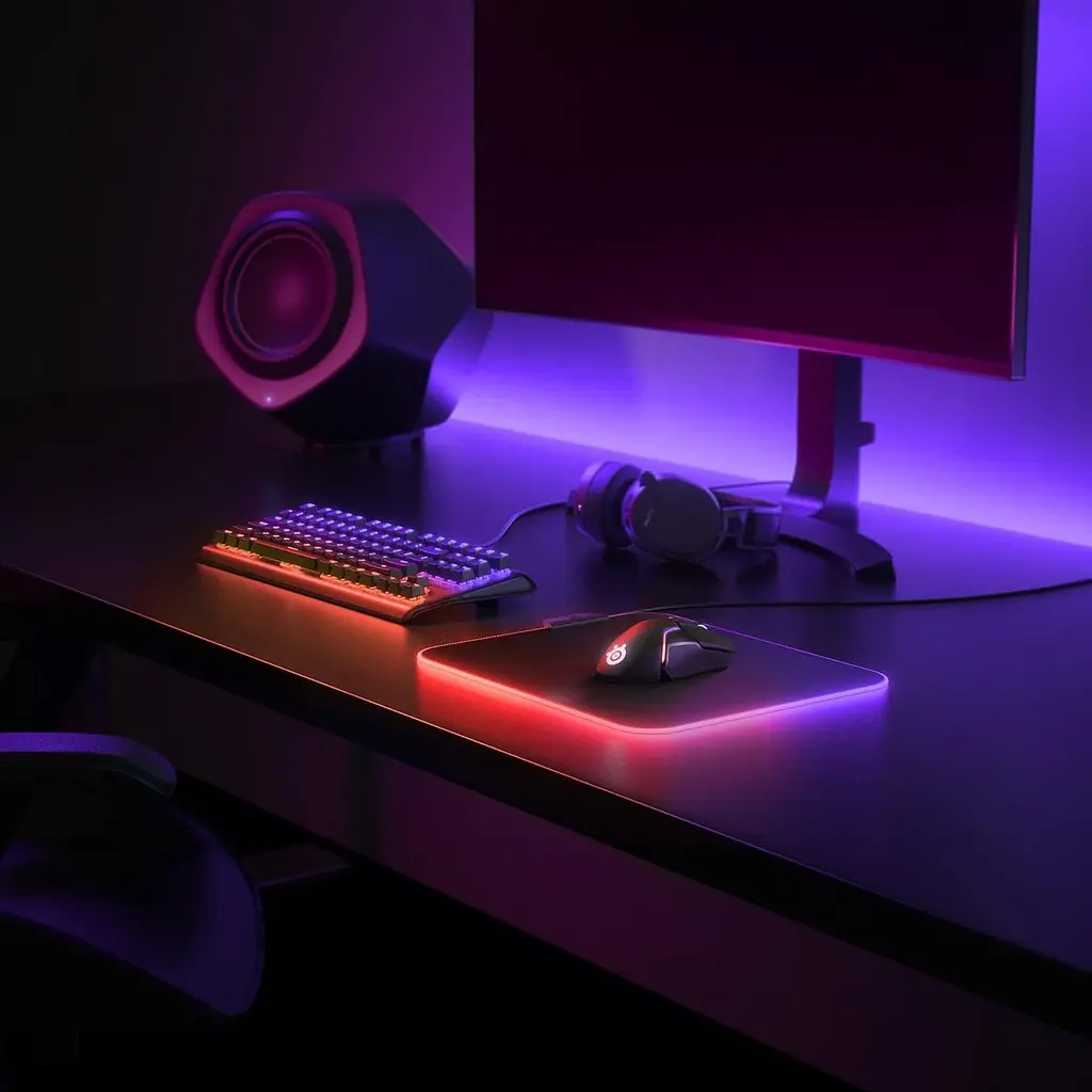 Ігрова поверхня SteelSeries QcK Prism RGB Cloth M Black (63825) - фото 3