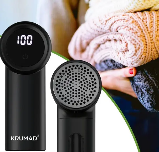 Машинка для видалення ковтунців Krumad KMD137, акумуляторна, з дисплеєм та 6 лезами, USB, очищувач для одягу - фото 2