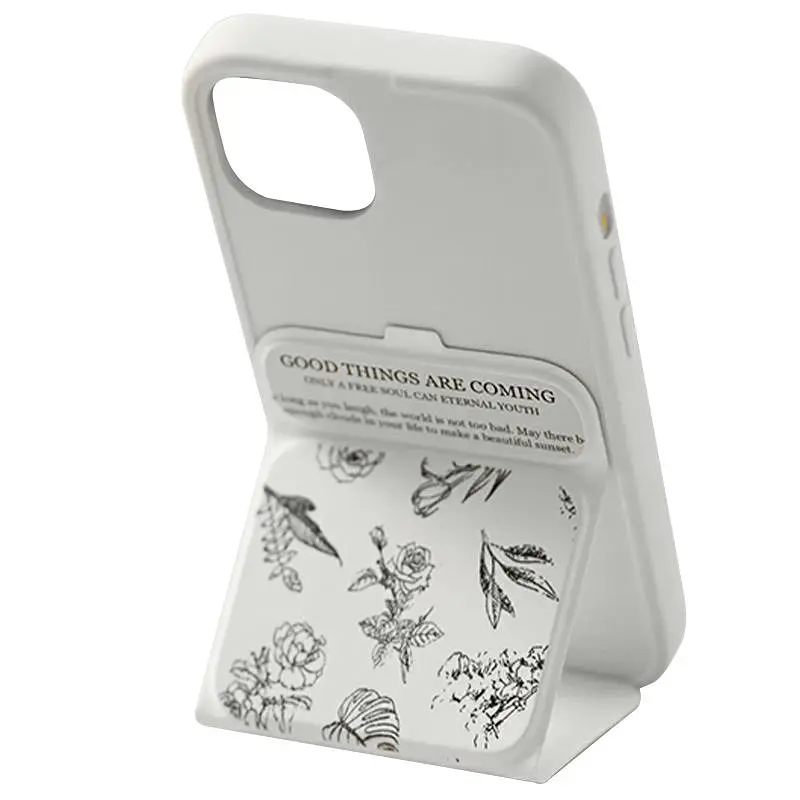 Чохол TPU Panel Stand для Apple iPhone 15 Pro (6.1") Floral Sketch - фото 3