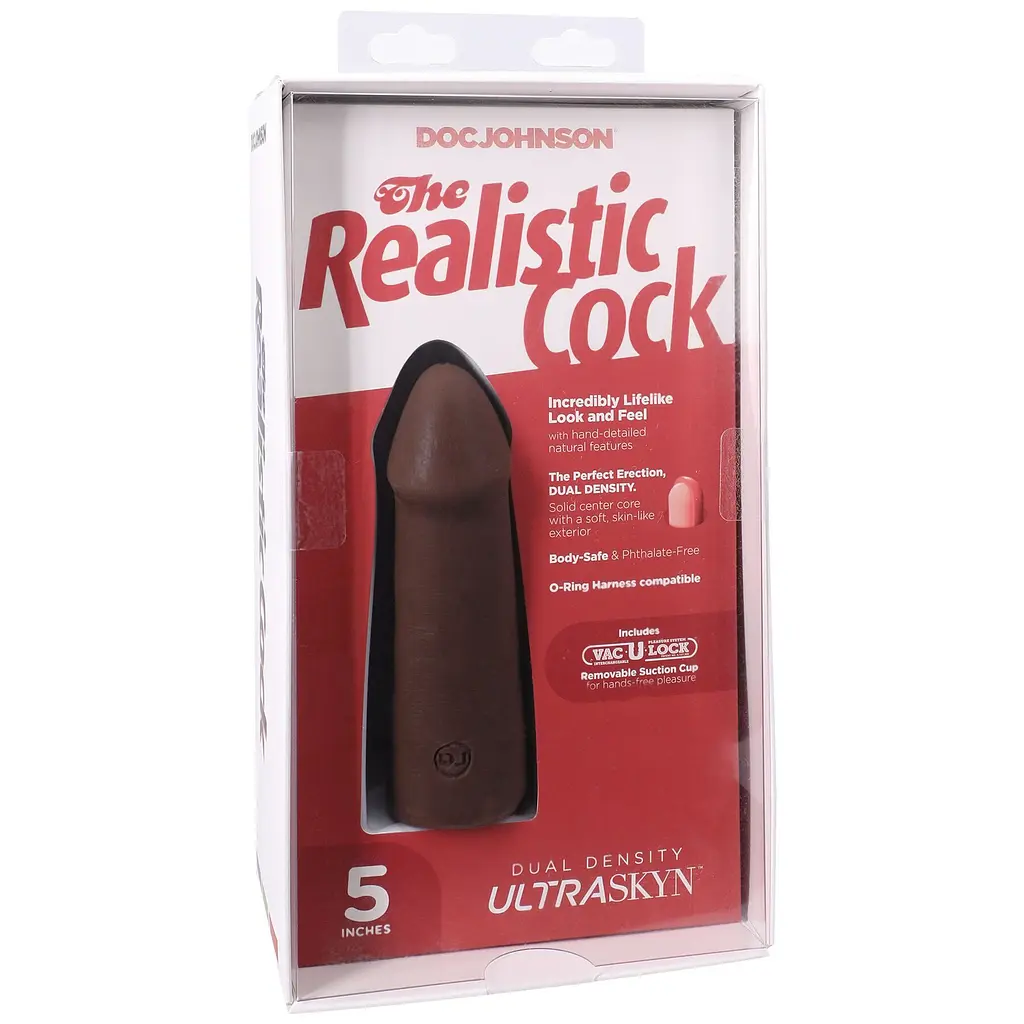 Фалоімітатор Doc Johnson The Realistic Cock ULTRASKYN 5 Inch, 12.7 см - фото 8