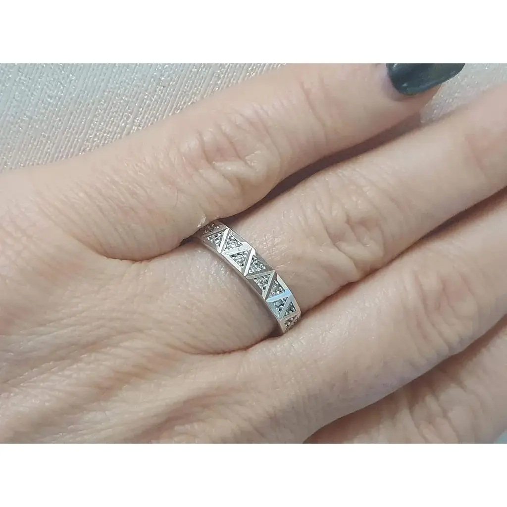 Срібне кільце Qvaliz з фіанітами. 901-00237 19 - фото 2