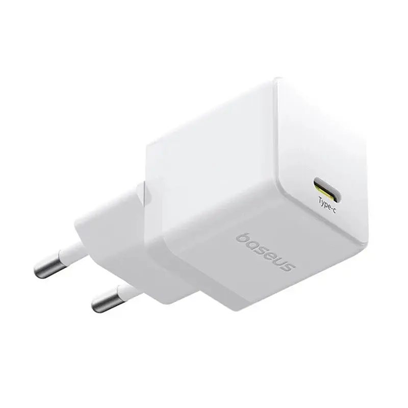 Мережевий зарядний пристрій Baseus Palm Fast Charger Type-C 30W + Cable Type-C to Type-C P10111605213-01 White - фото 2