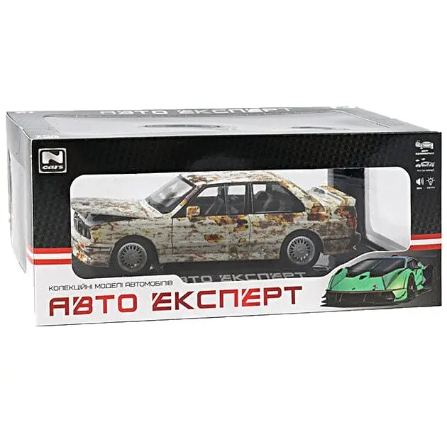 Колекційна металева модель автомобіля АвтоЕксперт BMW M3 E30 Іржавий Тюнінг з інерцією, світлом та звуком 1:24 - фото 7