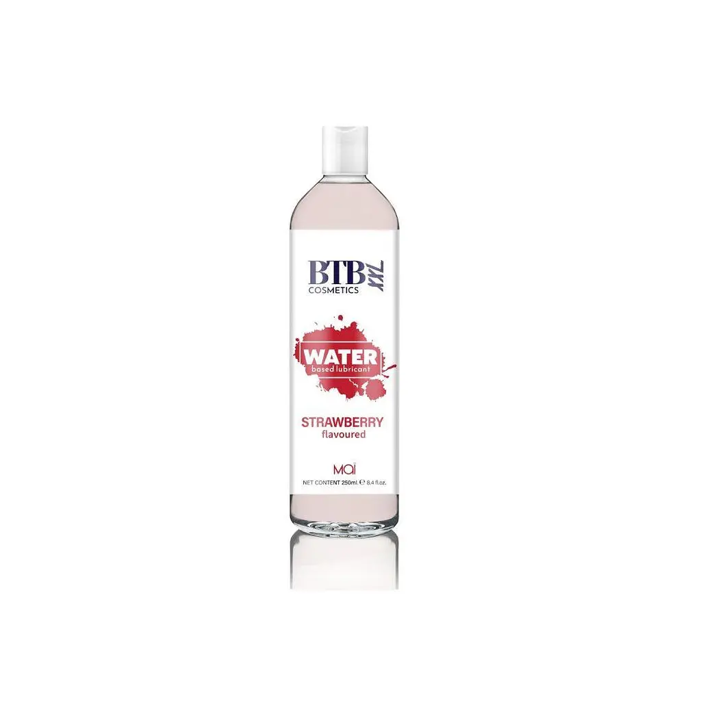 Змазка на водній основі BTB Flavored Strawberry з ароматом полуниці (250 мл) - фото 2
