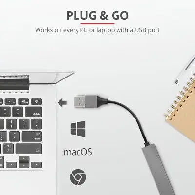 Концентратор Trust Halyx Aluminium 4-Port Mini USB Hub (23786_TRUST) - фото 6