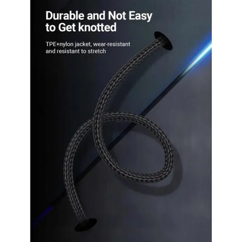 Дата кабель USB-C to USB-C 1.0m 5A aluminum gray Vention (TAEHF) - фото 3