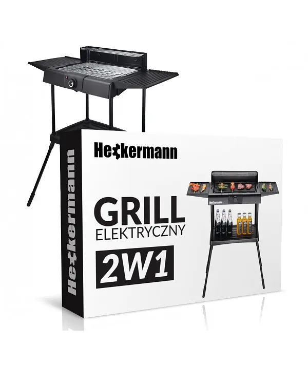 Настольный/садовой электрогриль Heckermann BG 1703 2 в 1 2400 Вт (BQ1703XLP-SWGF(1) - фото 8