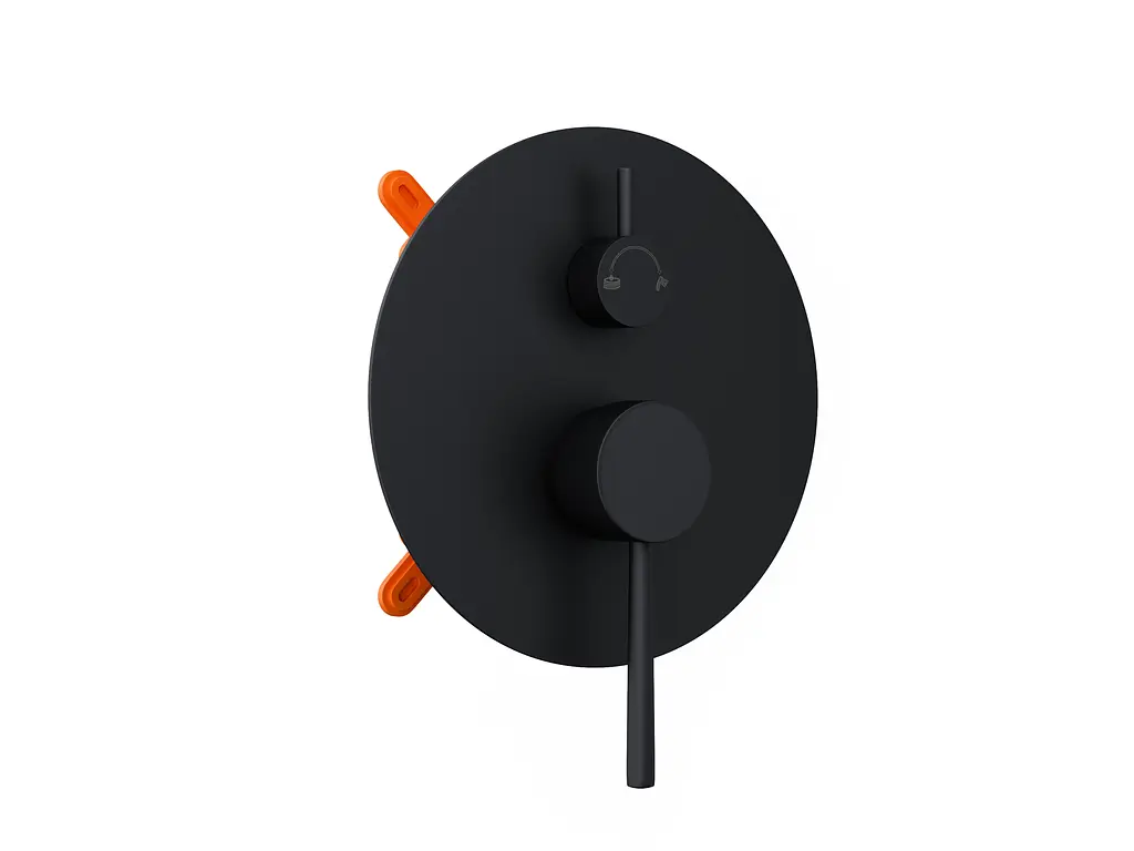 Душова система прихованого монтажу Corsan Lugo black + BOX Z03MBL, Чорний матовий - фото 4