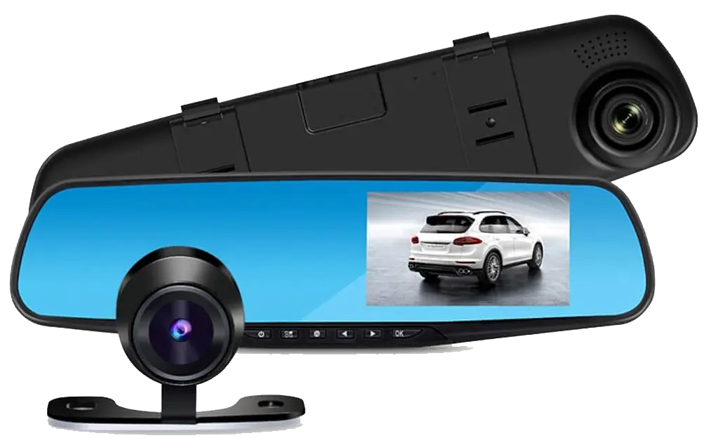Дзеркало відеореєстратор з камерою заднього виду Vehicle Blackbox DVR Full HD 3.5 дюймів Оригінал - фото 3