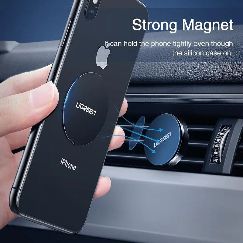 Кріплення для телефонів Ugreen LP123 Rounded Metal Plate for Magnetic Phone Stand 2 Pack 30836 - фото 2