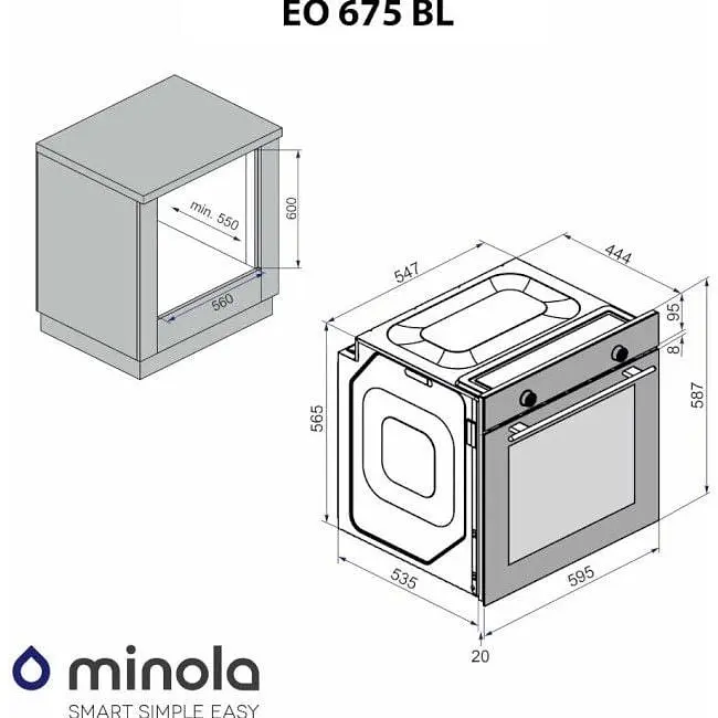 Духова шафа Minola EO 675 BL - фото 3