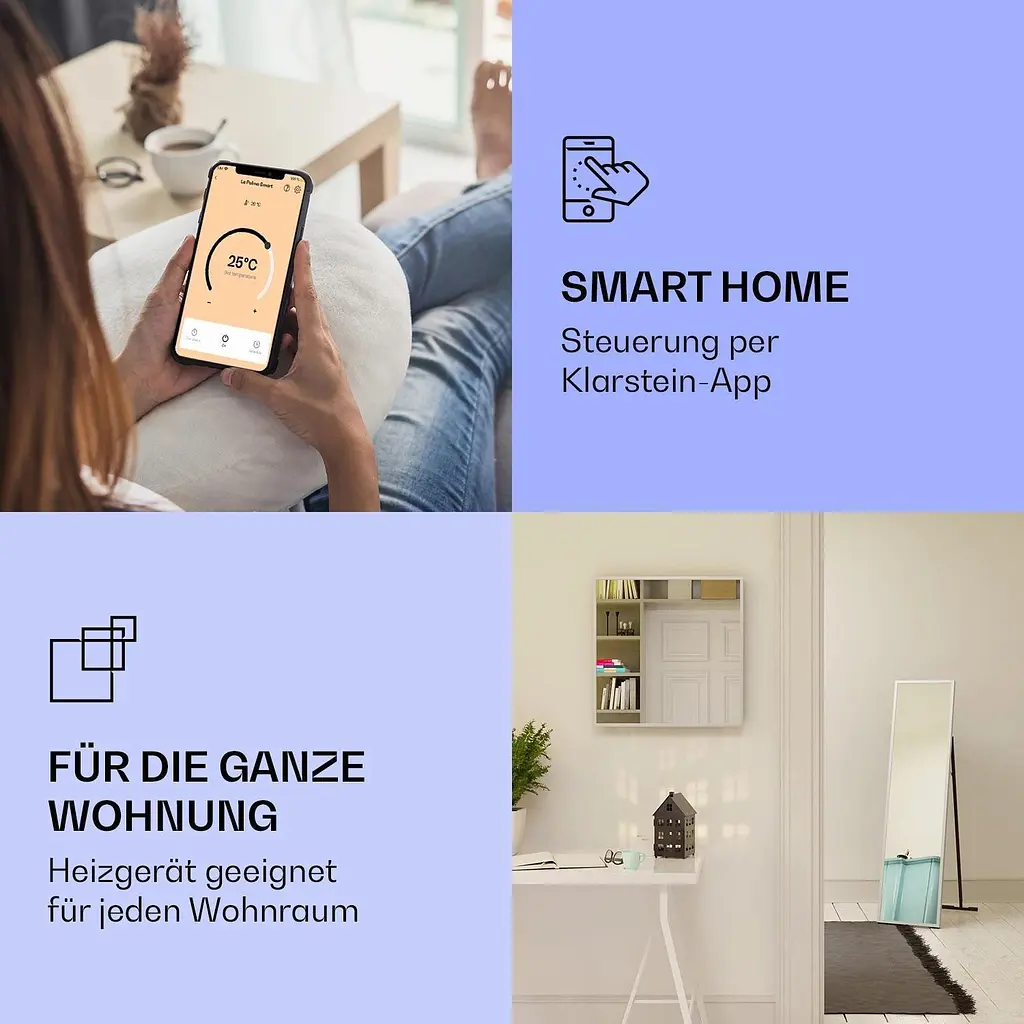 Інфрачервоний обігрівач дзеркало Klarstein La Palma (10039841) - фото 4