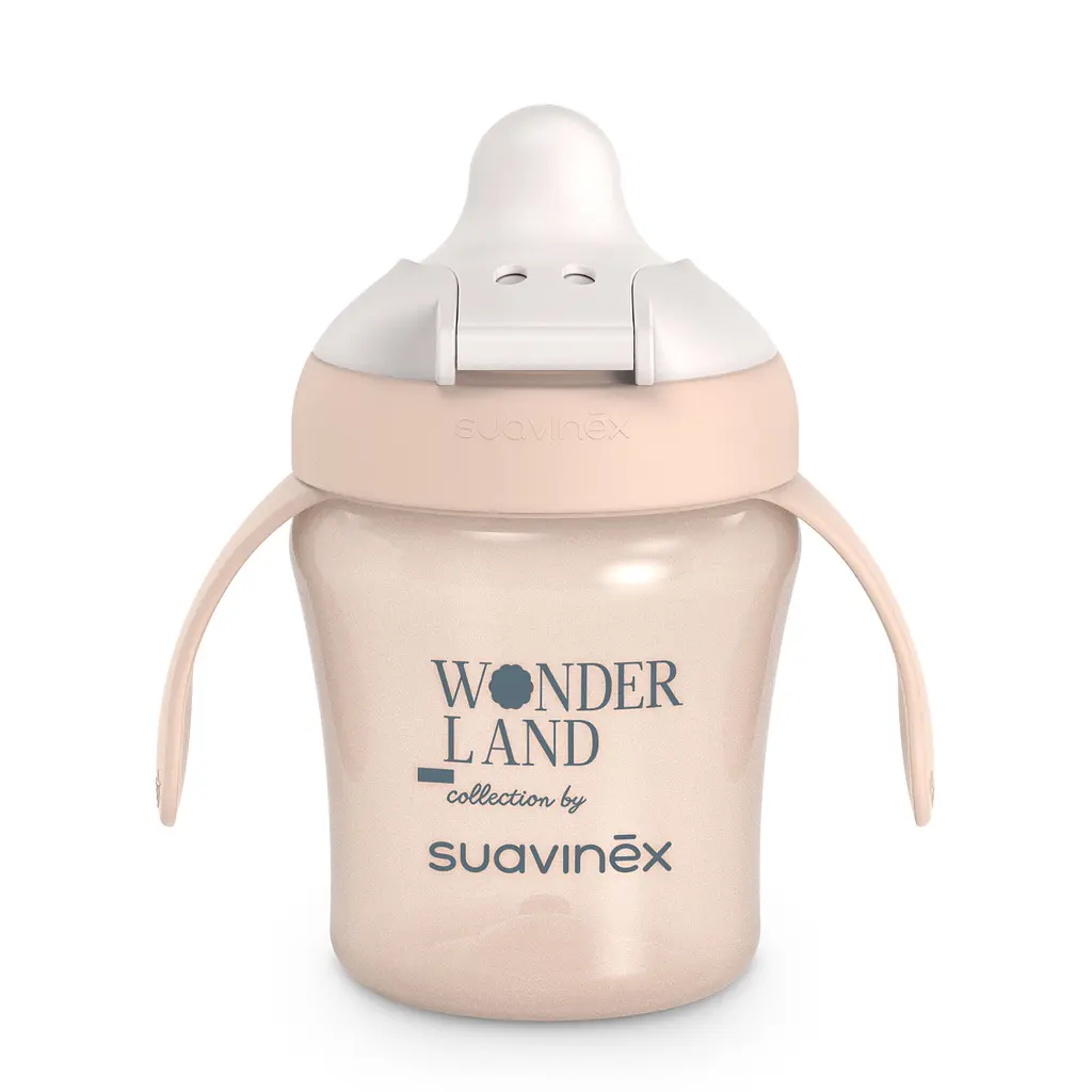 Чашка с носиком Suavinex Wonderland +6 месяцев 200 мл розовая (402788) - фото 2