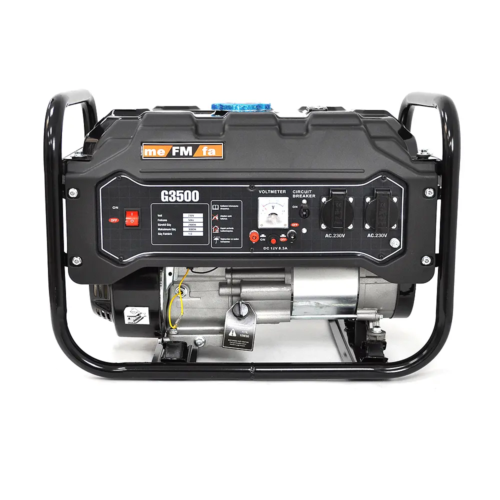Генератор БЕНЗИНОВИЙ meFMfa G3500Е 2.8кВт (3 KVA), однофазний, 220V, 50Hz, об'єм 15л, 600х440х430, 44кг - фото 4