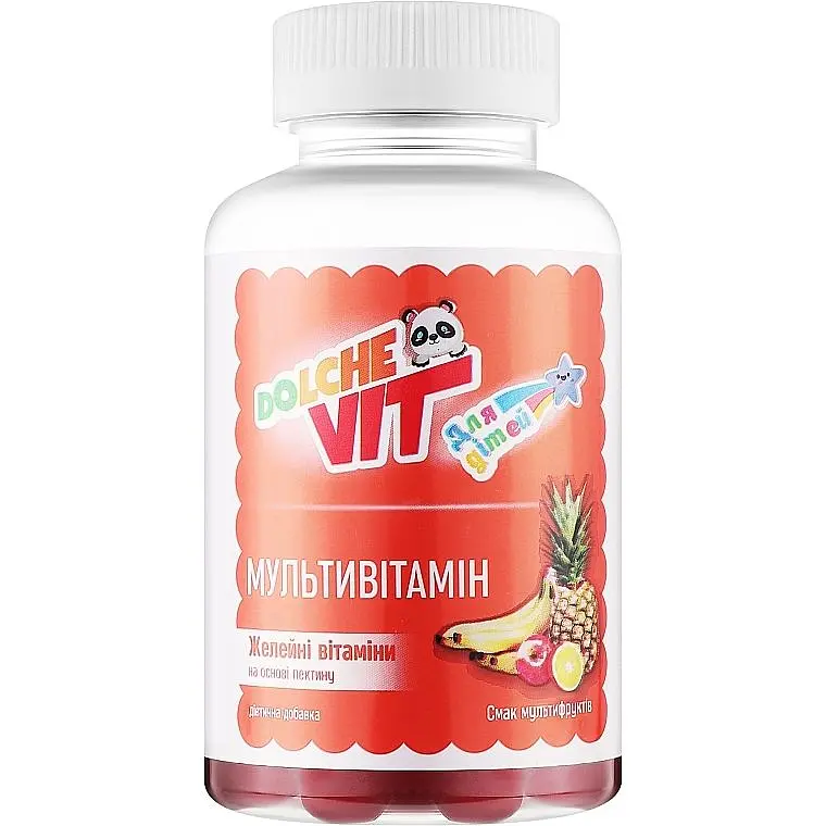 Вітаміни для дітей Dolche Vit Мультівітамін на основі пектину 60 желейних цукерок - фото 2